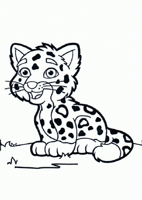 Dibujos de Leopardo para imprimir y colorear