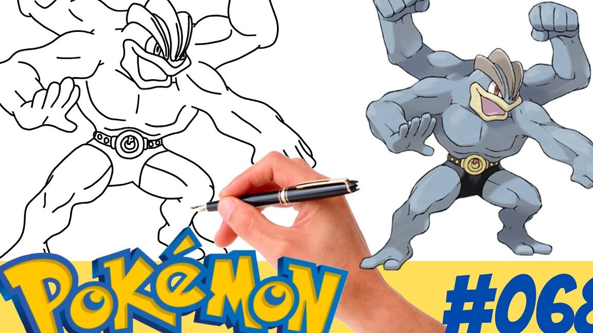 Dibujos de Machamp para imprimir y colorear – Pokemon