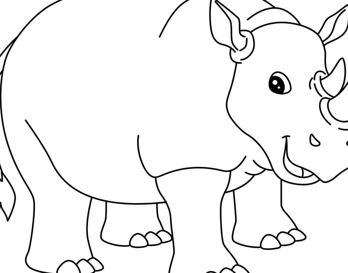 Dibujos de Rinoceronte para imprimir y colorear